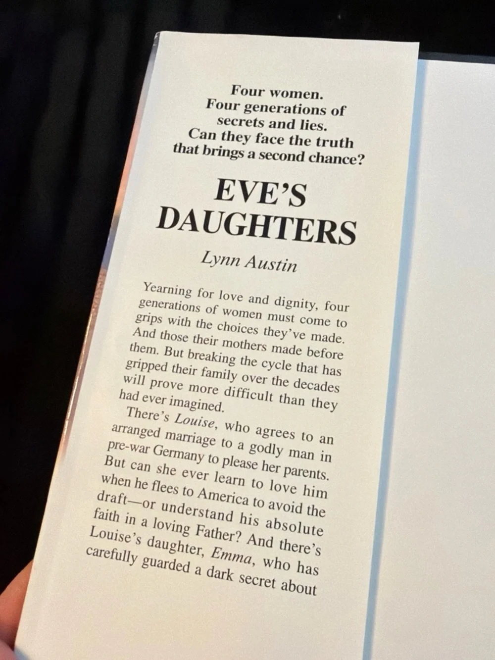 Eve's Daughters by Lynn Austin - Hardcover Novel